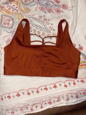 Women's Rust Strappy Back Bralette - Unbranded